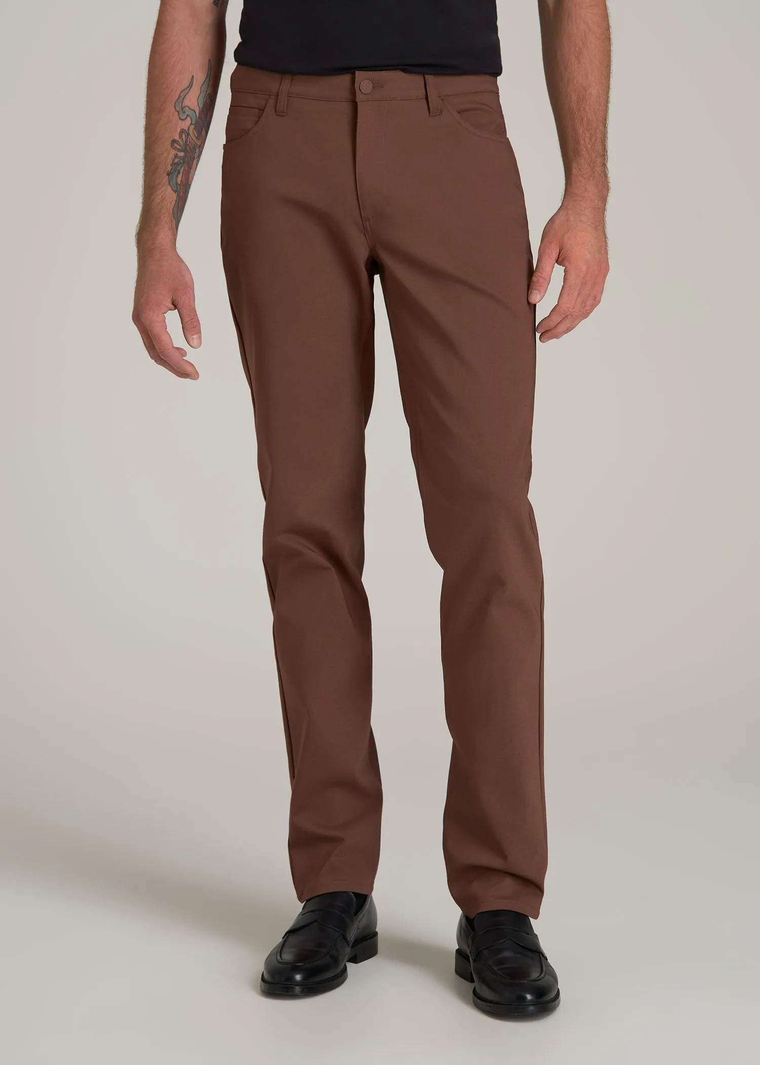 365 Stretch 5-Pocket TAPERED Pants for Tall Men in Otter Brown sold by American Tall