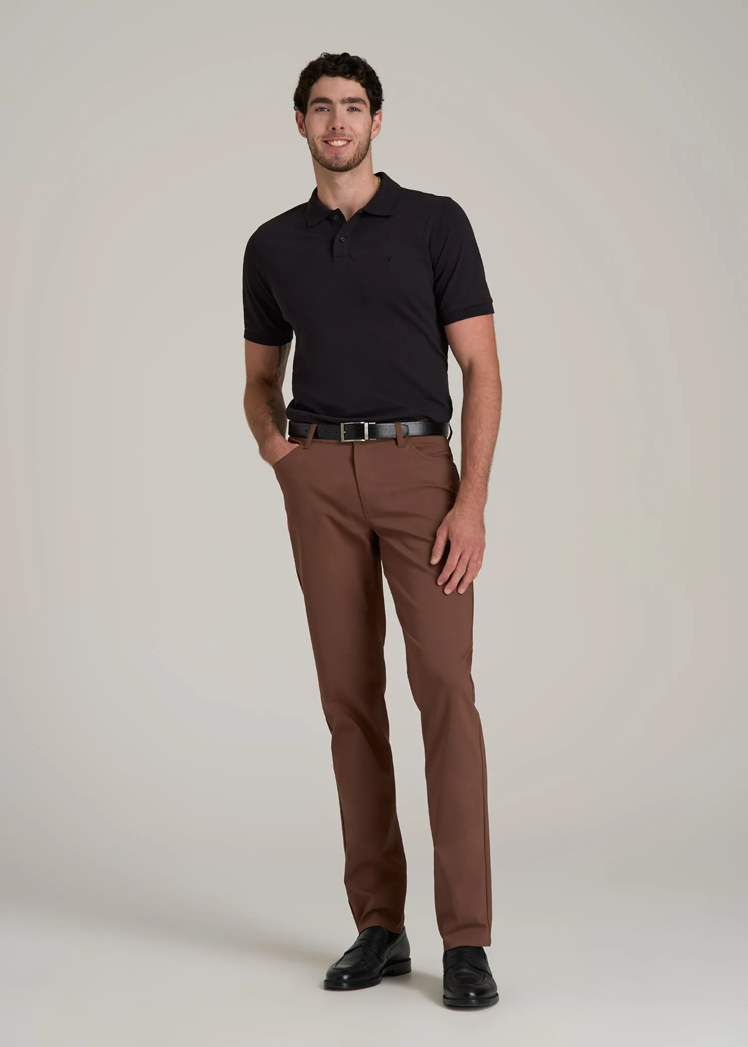 365 Stretch 5-Pocket TAPERED Pants for Tall Men in Otter Brown sold by American Tall product image thumbnail 3