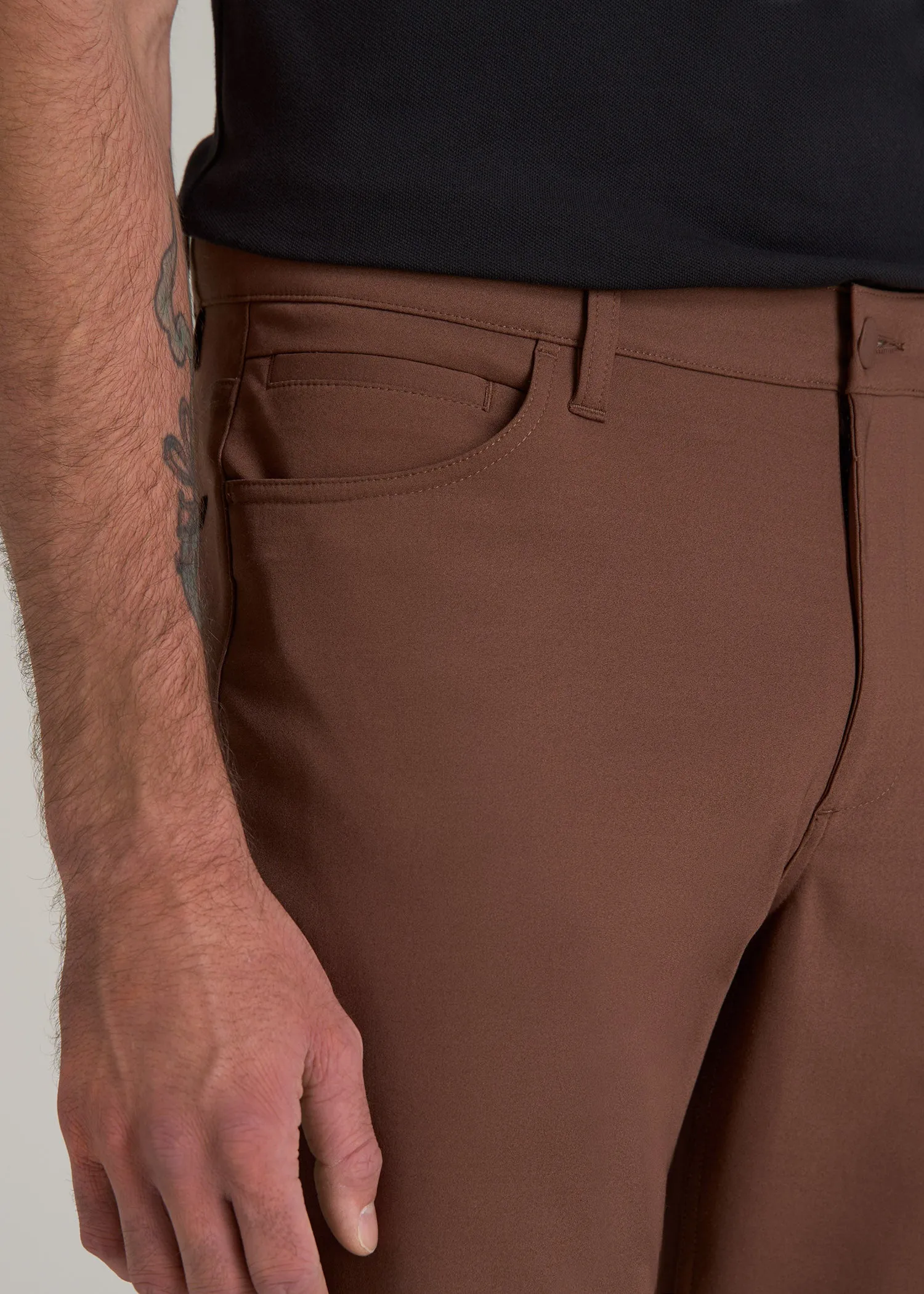 365 Stretch 5-Pocket TAPERED Pants for Tall Men in Otter Brown sold by American Tall product image thumbnail 2