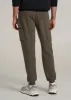 Utility Fleece Cargo Joggers for Tall Men in Camo Green sold by American Tall