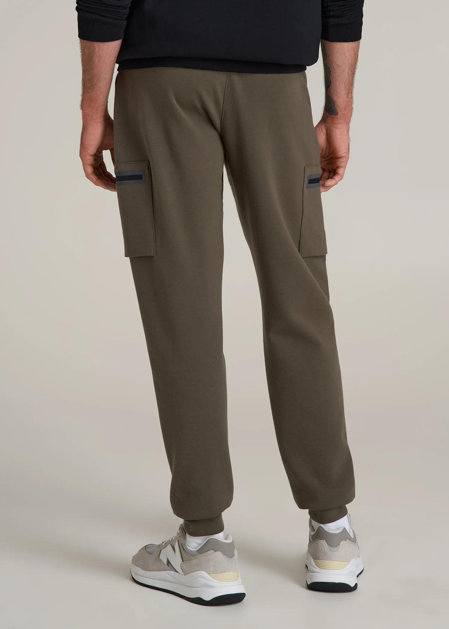Utility Fleece Cargo Joggers for Tall Men in Camo Green sold by American Tall product image thumbnail 5