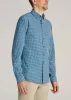 Traveler Stretch Dress Shirt for Tall Men in Teal Gingham sold by American Tall