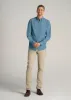 Traveler Stretch Dress Shirt for Tall Men in Teal Gingham sold by American Tall