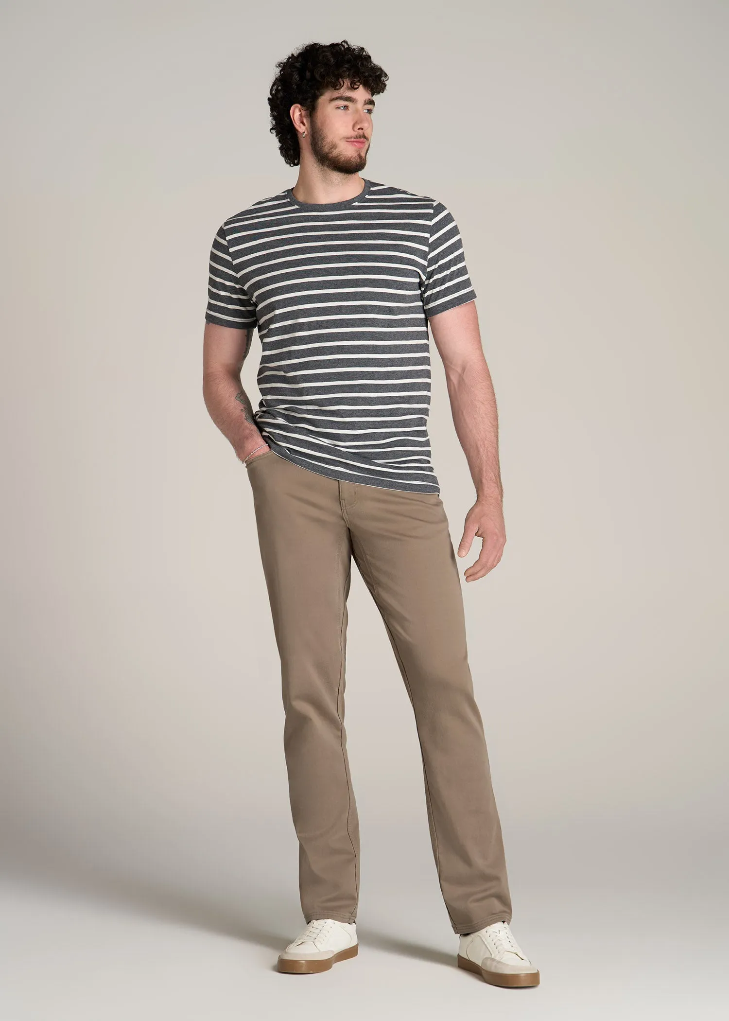 Everyday Comfort 5-Pocket TAPERED-FIT Pant for Tall Men in Dark Sand sold by American Tall product image thumbnail 4