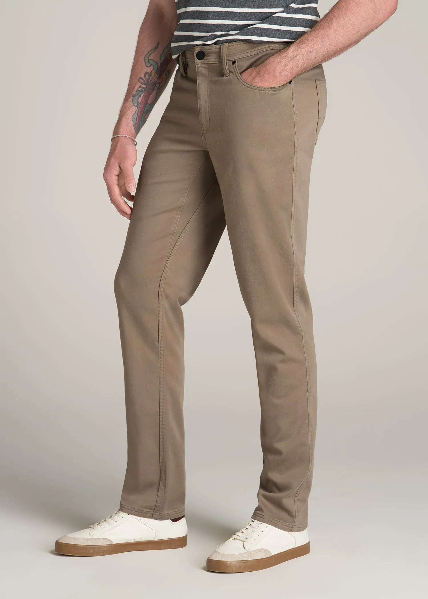 Everyday Comfort 5-Pocket TAPERED-FIT Pant for Tall Men in Dark Sand sold by American Tall product image thumbnail 3