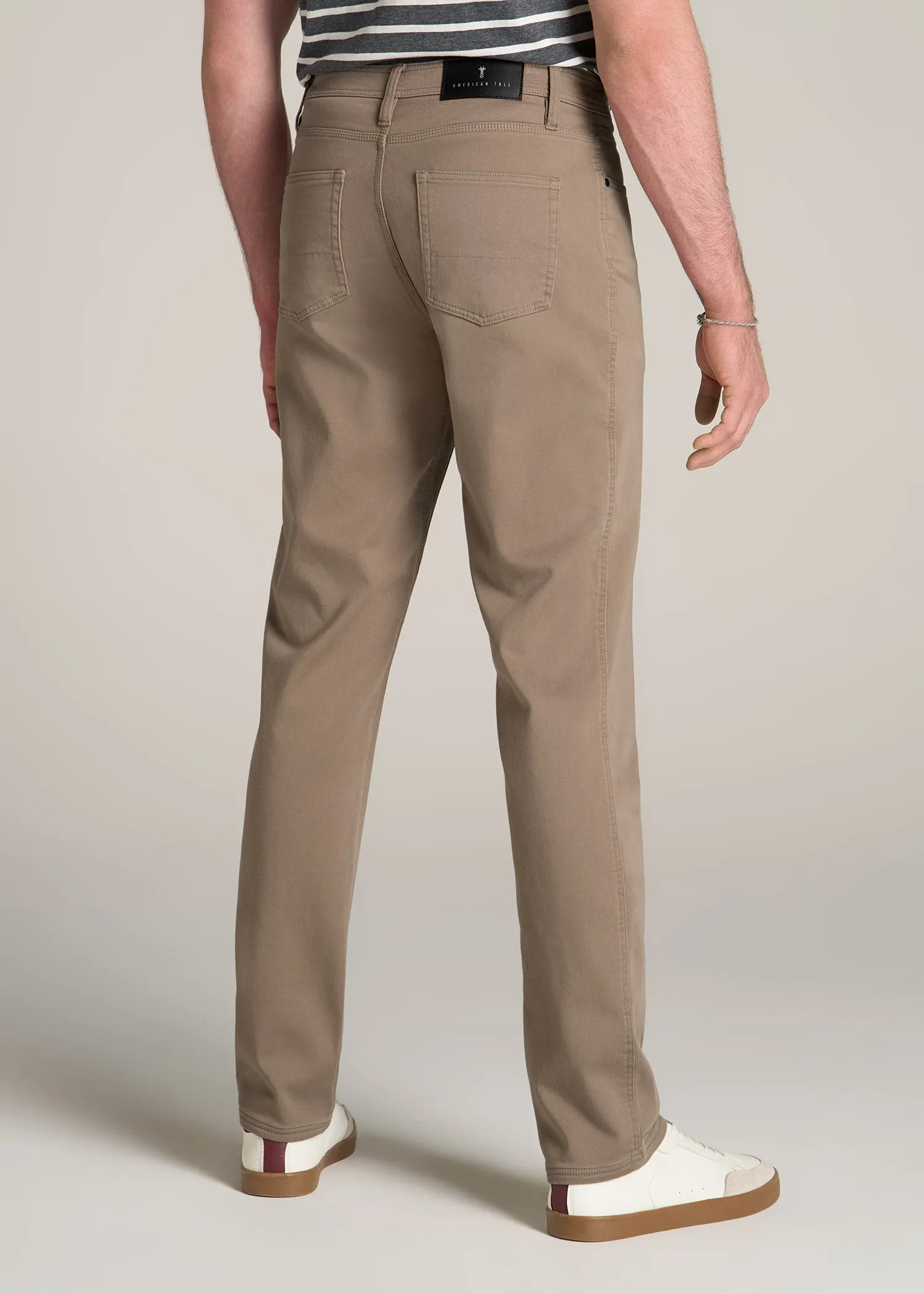 Everyday Comfort 5-Pocket TAPERED-FIT Pant for Tall Men in Dark Sand sold by American Tall product image thumbnail 5