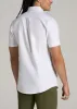 Short Sleeve Oxford Button Shirt For Tall Men in White sold by American Tall