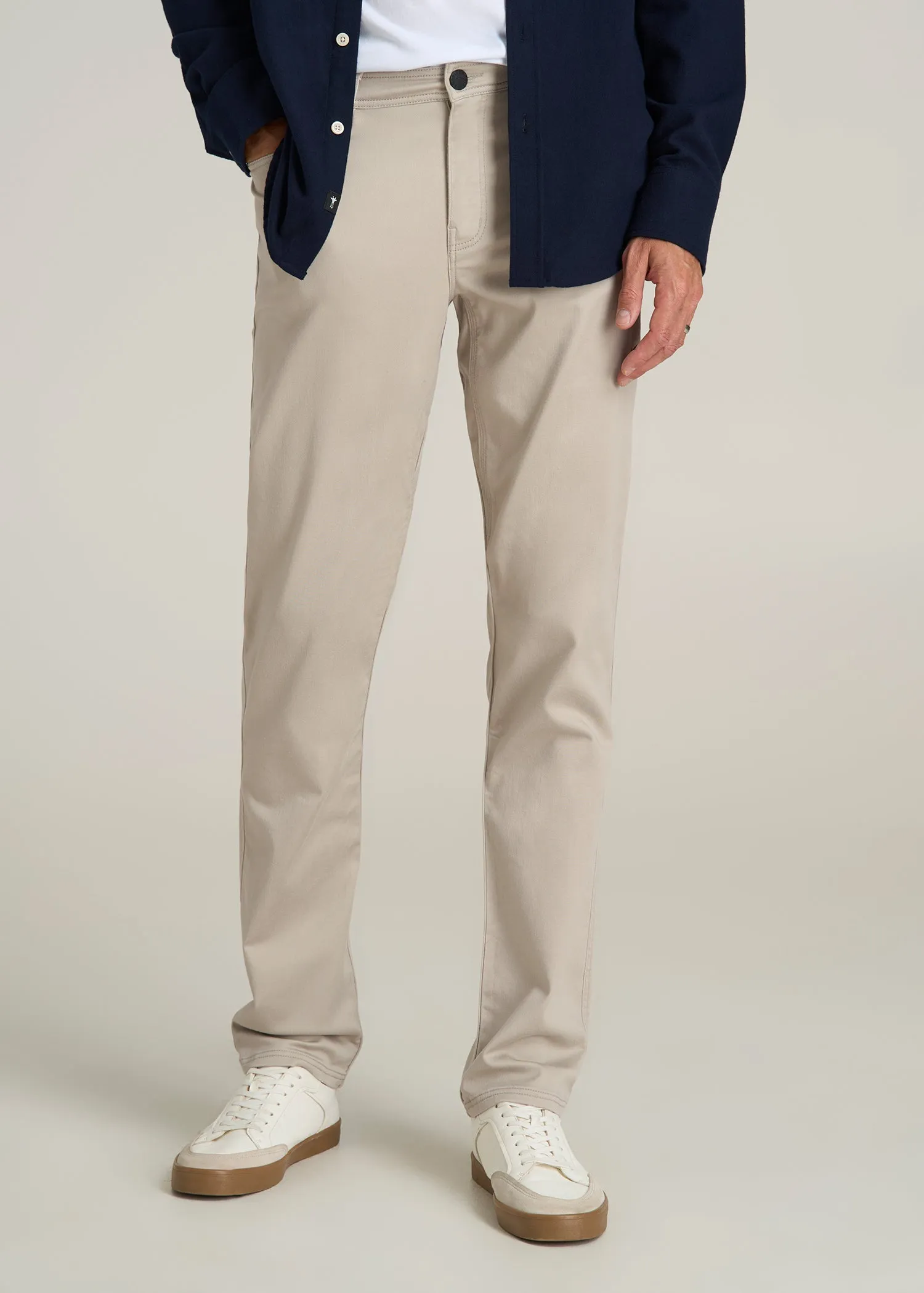 Everyday Comfort 5-Pocket TAPERED-FIT Pant for Tall Men in Stone sold by American Tall