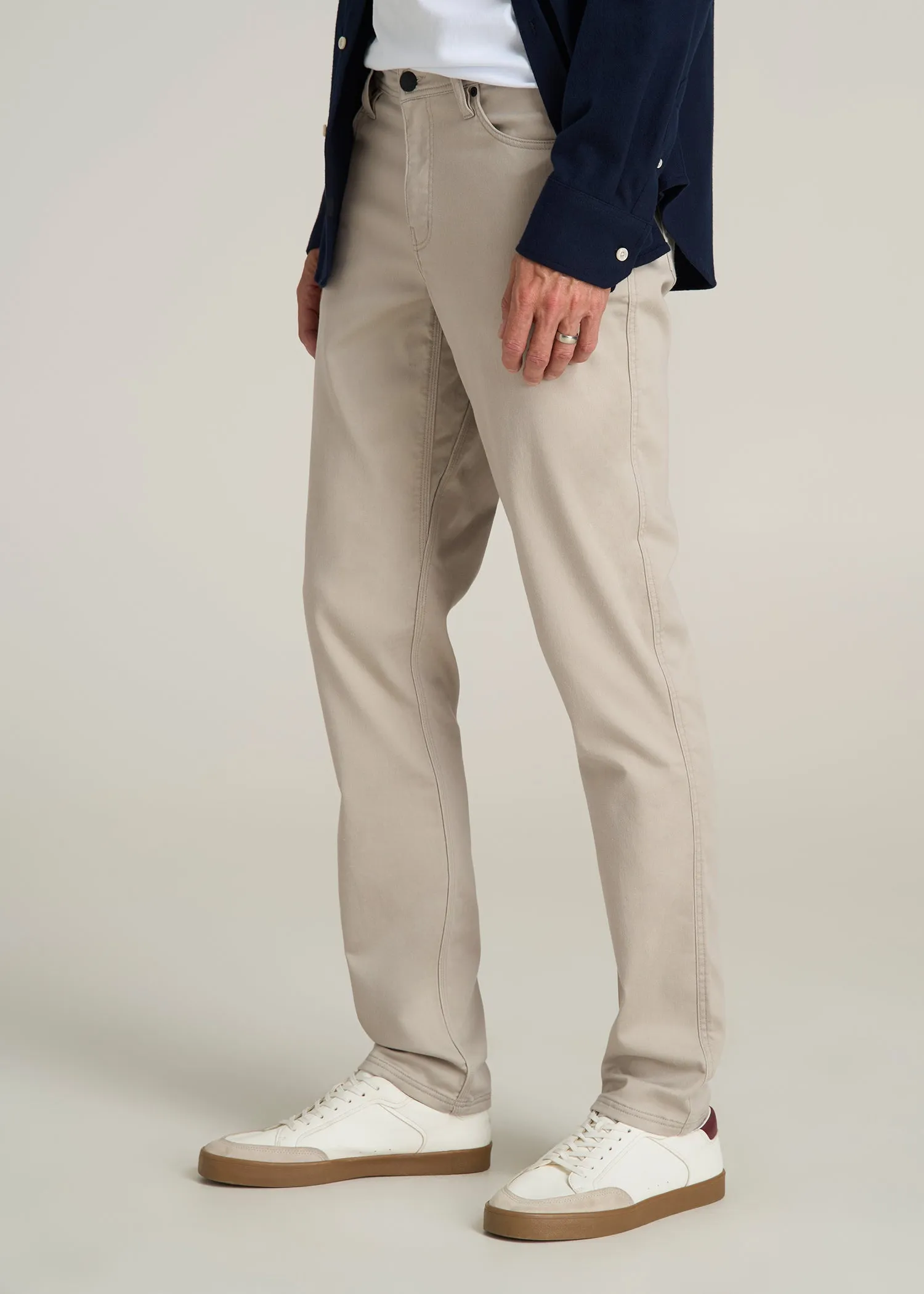 Everyday Comfort 5-Pocket TAPERED-FIT Pant for Tall Men in Stone sold by American Tall product image thumbnail 3