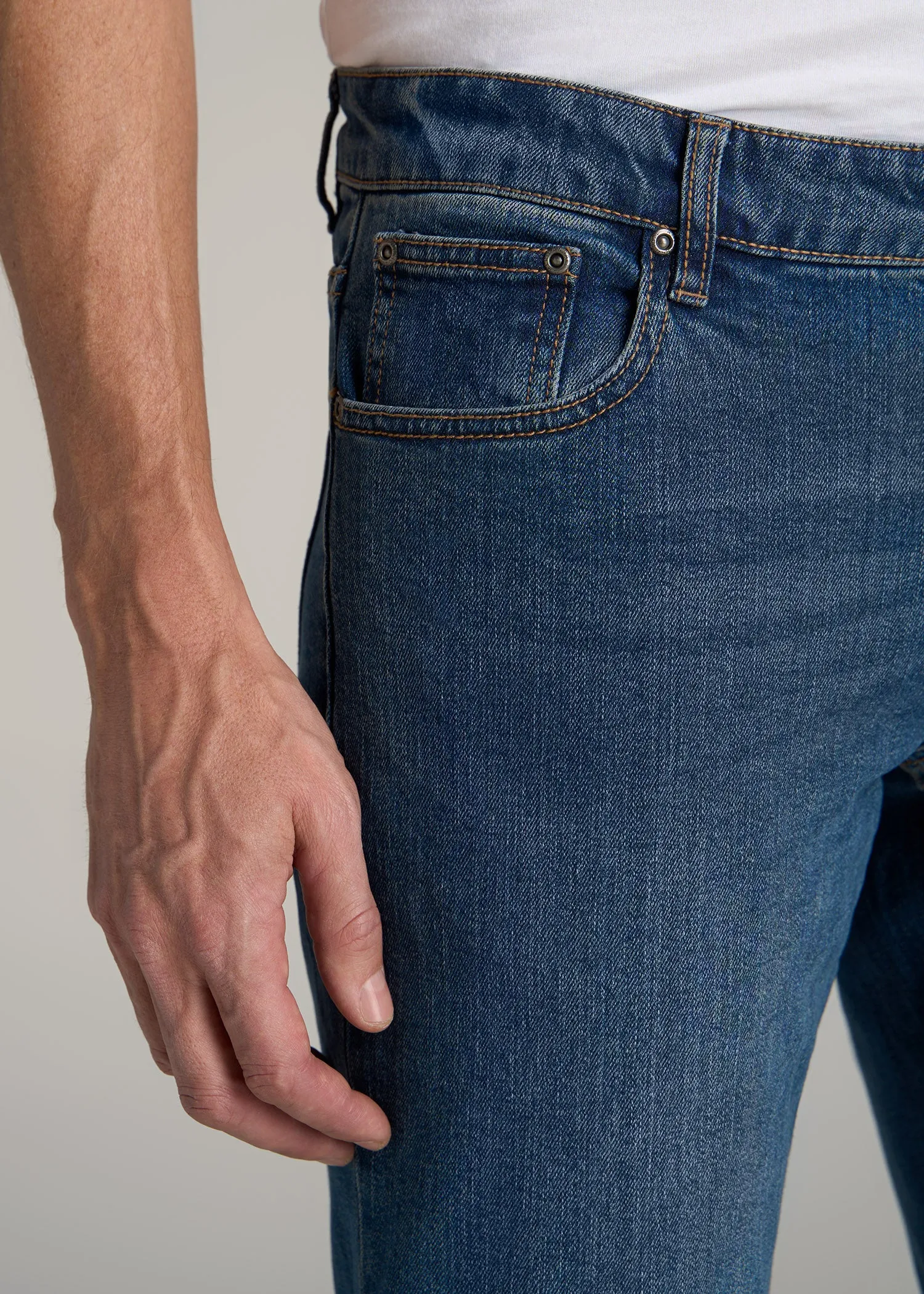 Carman TAPERED Jeans for Tall Men in Worn Blue sold by American Tall product image thumbnail 5