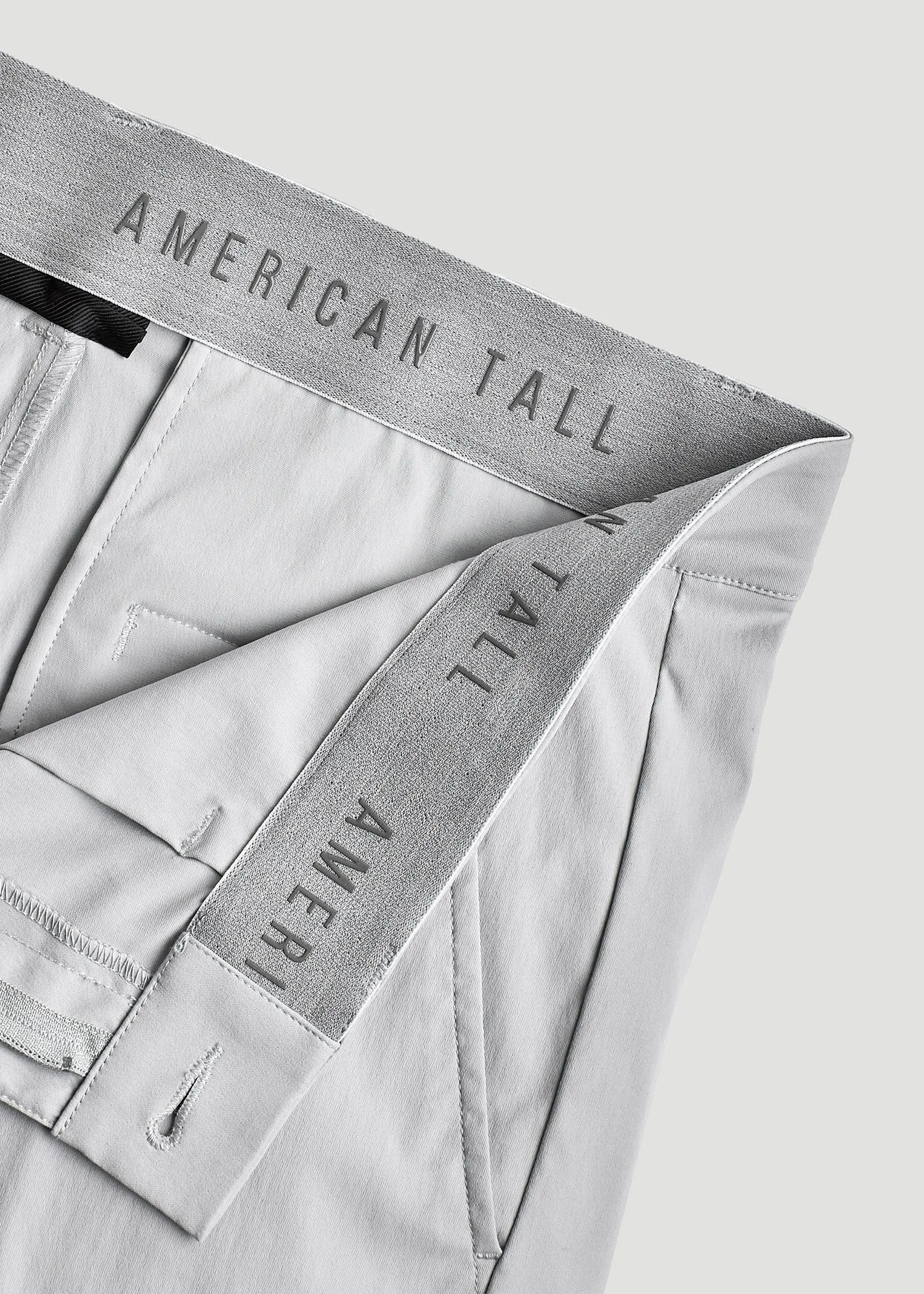 TAPERED FIT Traveler Chino Pants for Tall Men in Light Grey sold by American Tall product image thumbnail 5
