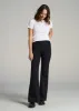 Chloe Pull-on Flare Jeans for Tall Women in Washed Black sold by American Tall