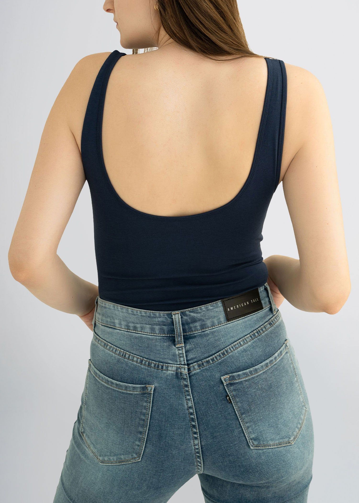 Bodysuit in Navy - Women's Tall Shirts sold by American Tall product image thumbnail 2