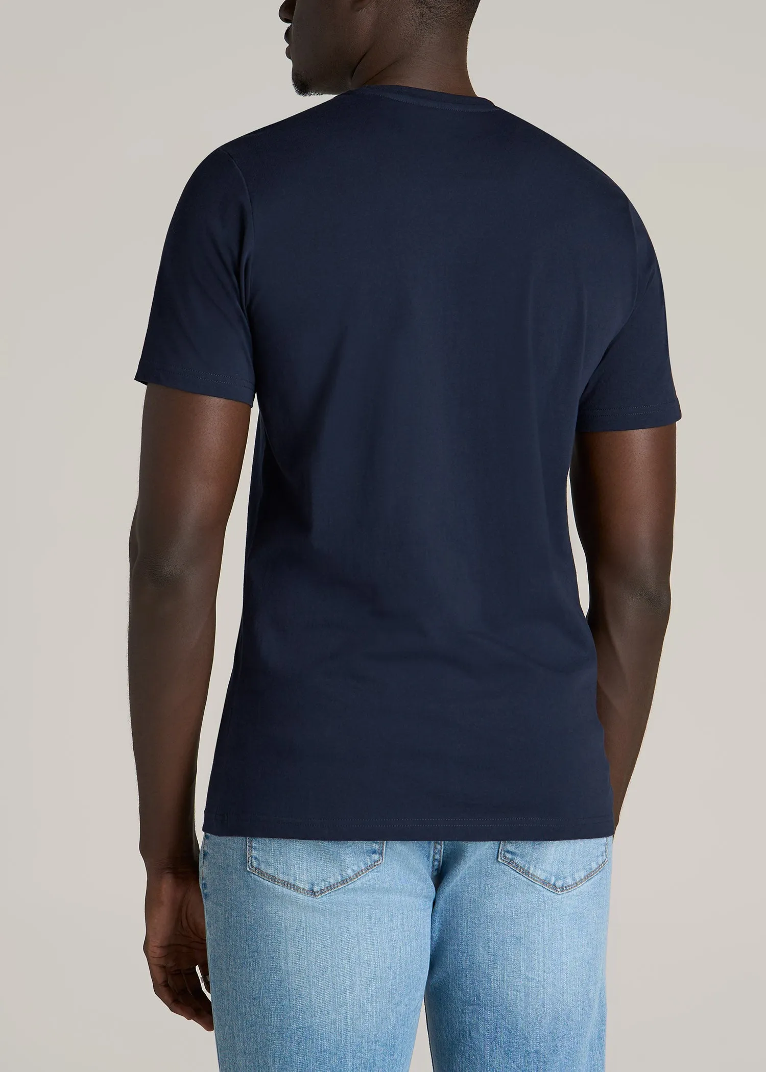 The Everyday REGULAR-FIT Crewneck Tall Men's T-Shirt in Evening Blue sold by American Tall product image thumbnail 5