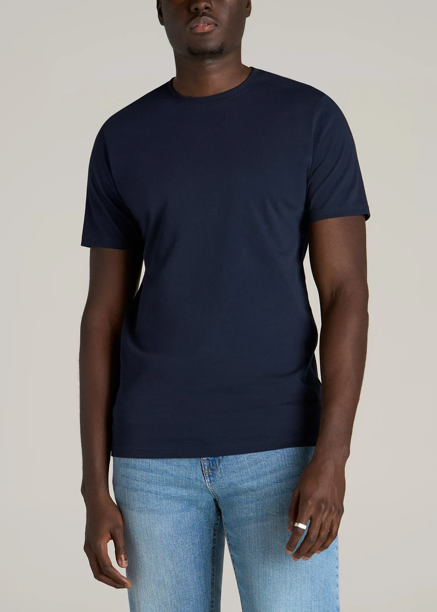 The Everyday REGULAR-FIT Crewneck Tall Men's T-Shirt in Evening Blue sold by American Tall