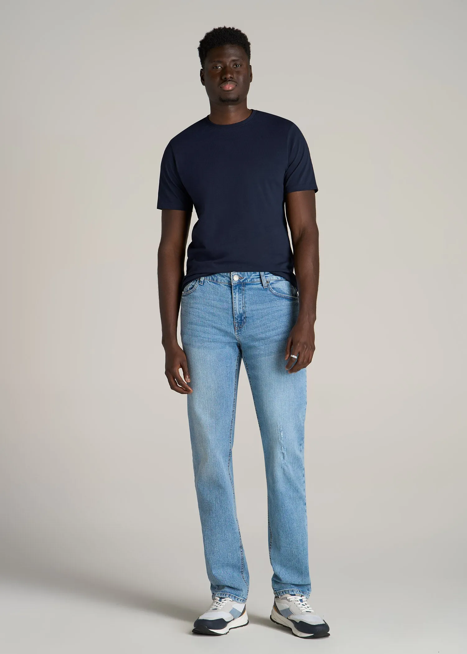 The Everyday REGULAR-FIT Crewneck Tall Men's T-Shirt in Evening Blue sold by American Tall product image thumbnail 4