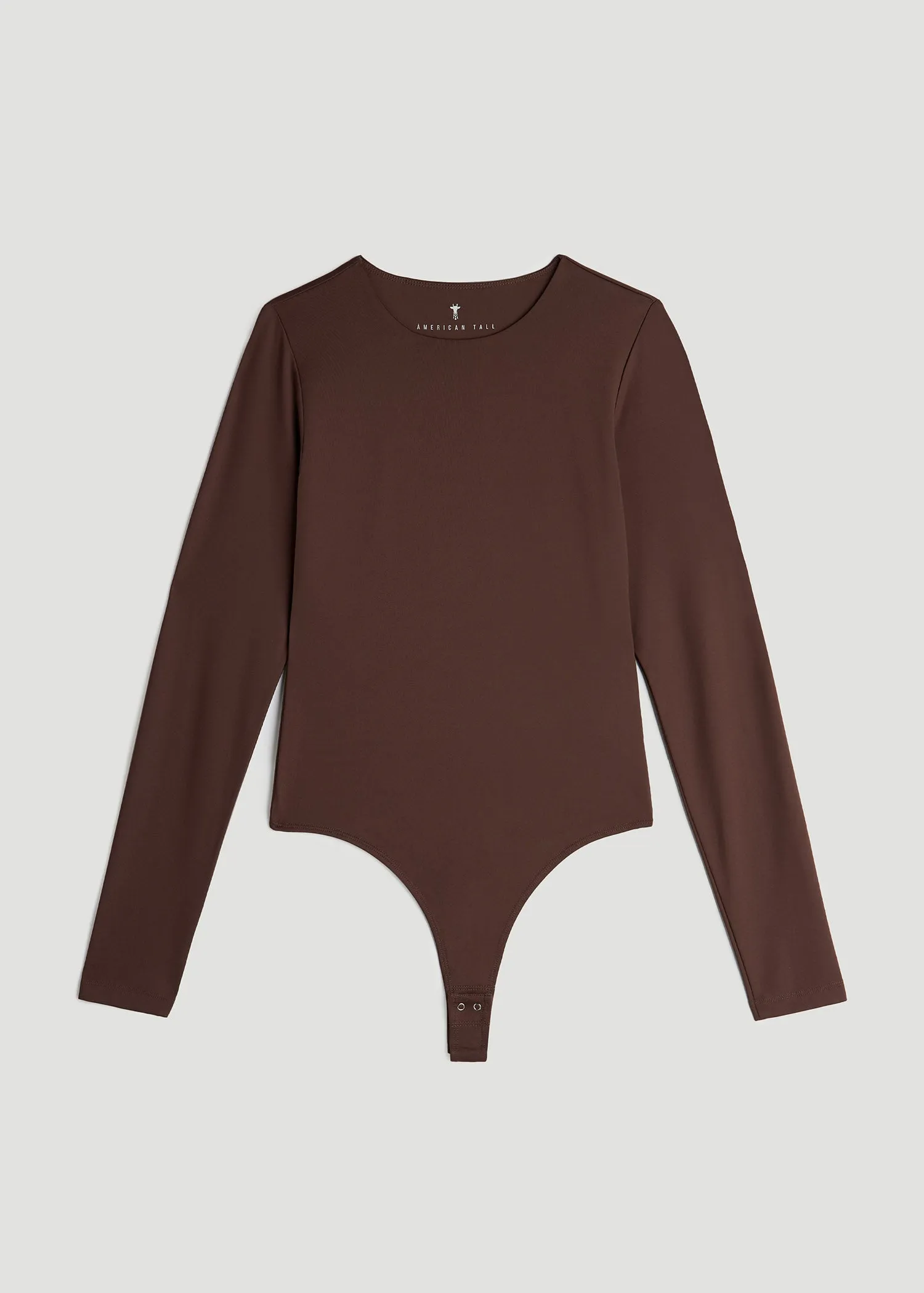 Long Sleeve Bodysuit for Tall Women in Chocolate sold by American Tall product image thumbnail 5