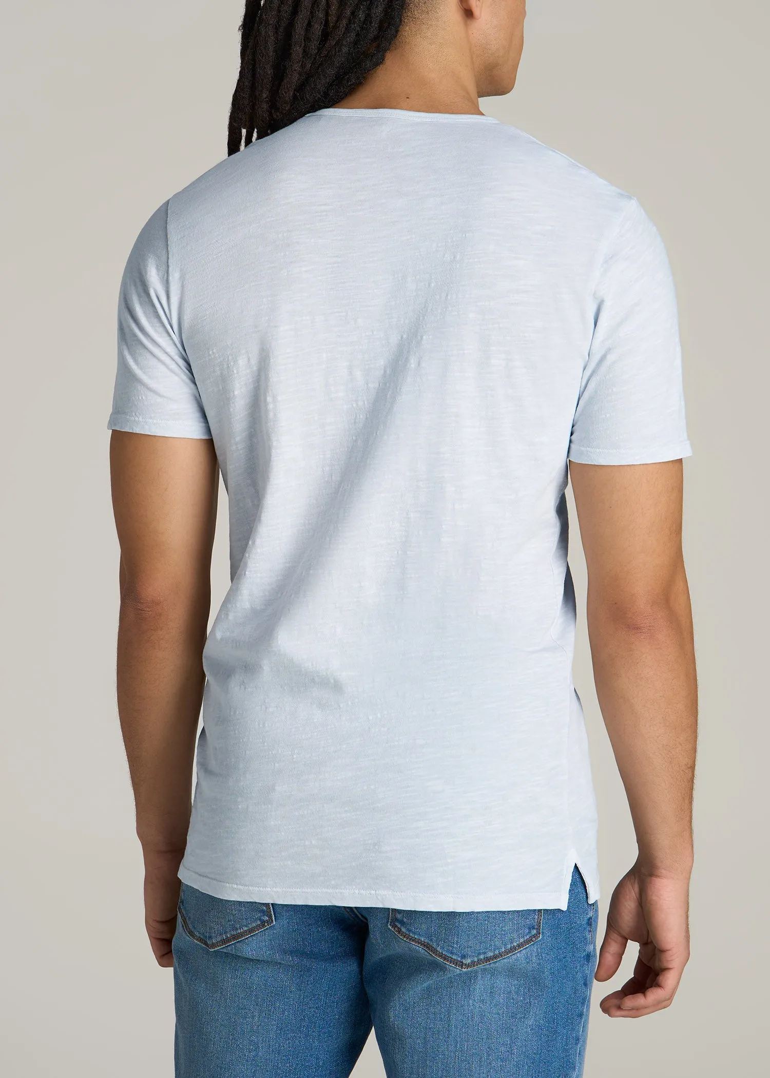 REGULAR-FIT Slub Tee in Light Blue - Tall Men's Shirts sold by American Tall product image thumbnail 5