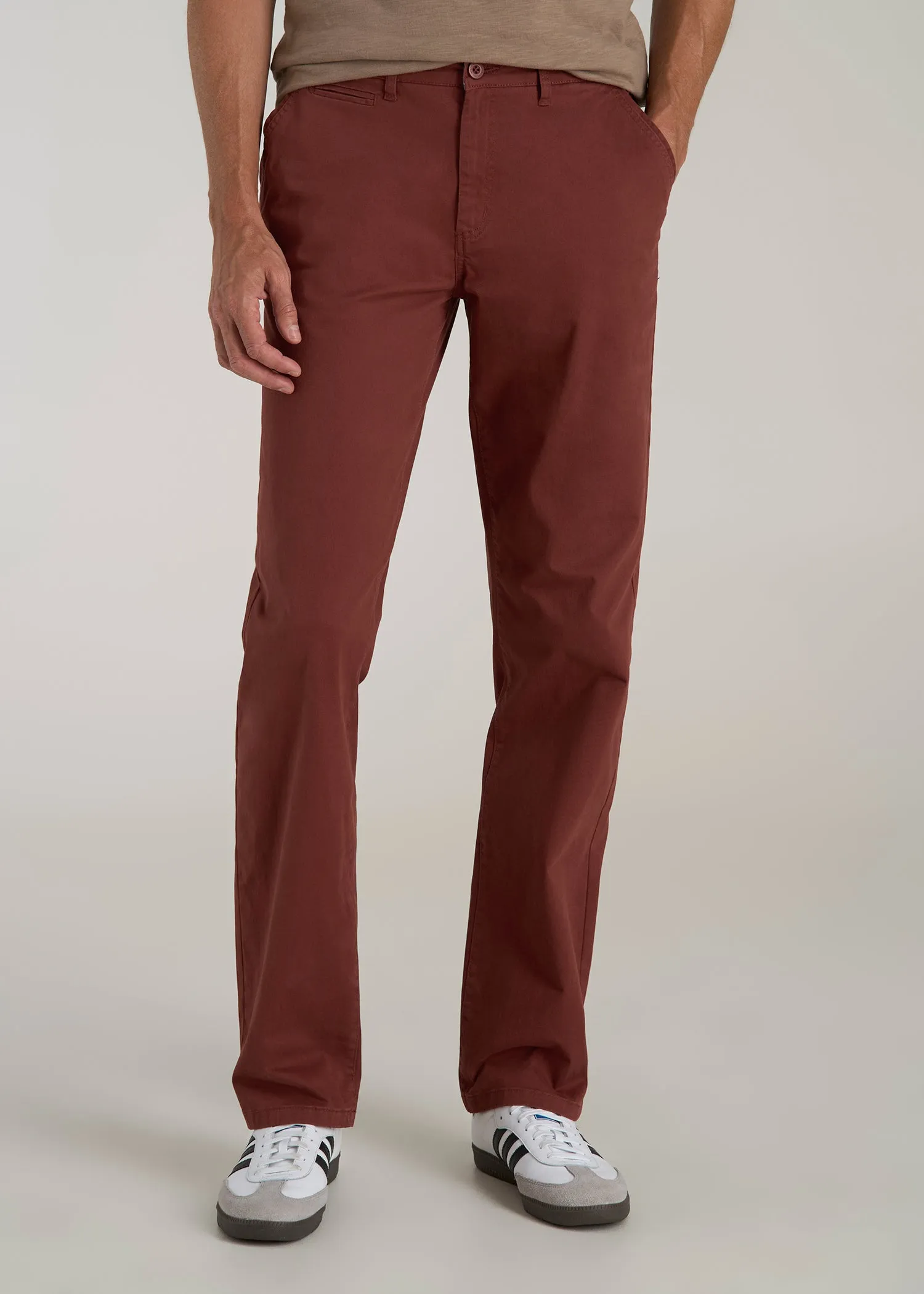 Mason RELAXED Chinos for Tall Men in Intense Rust sold by American Tall