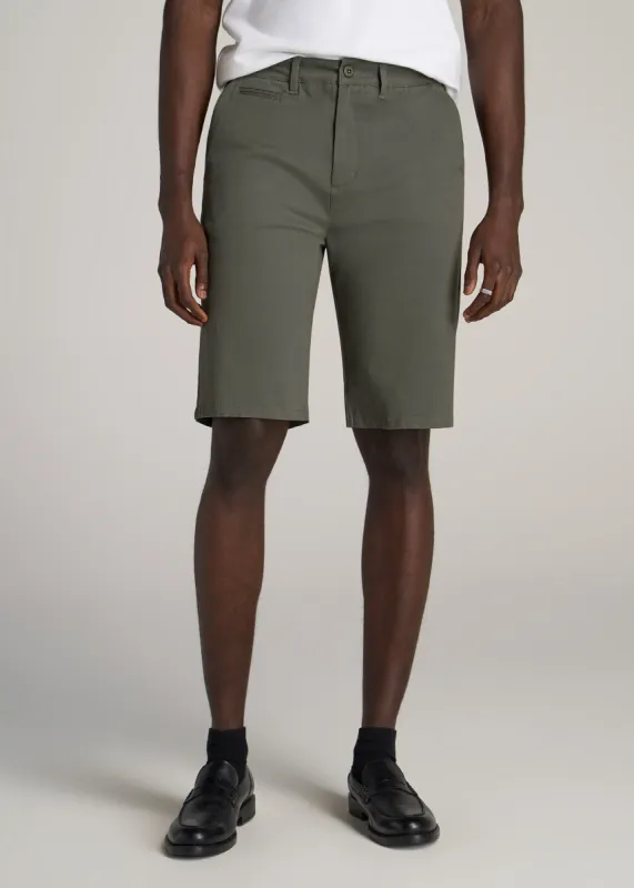 Chino Shorts for Tall Men in Spring Olive sold by American Tall