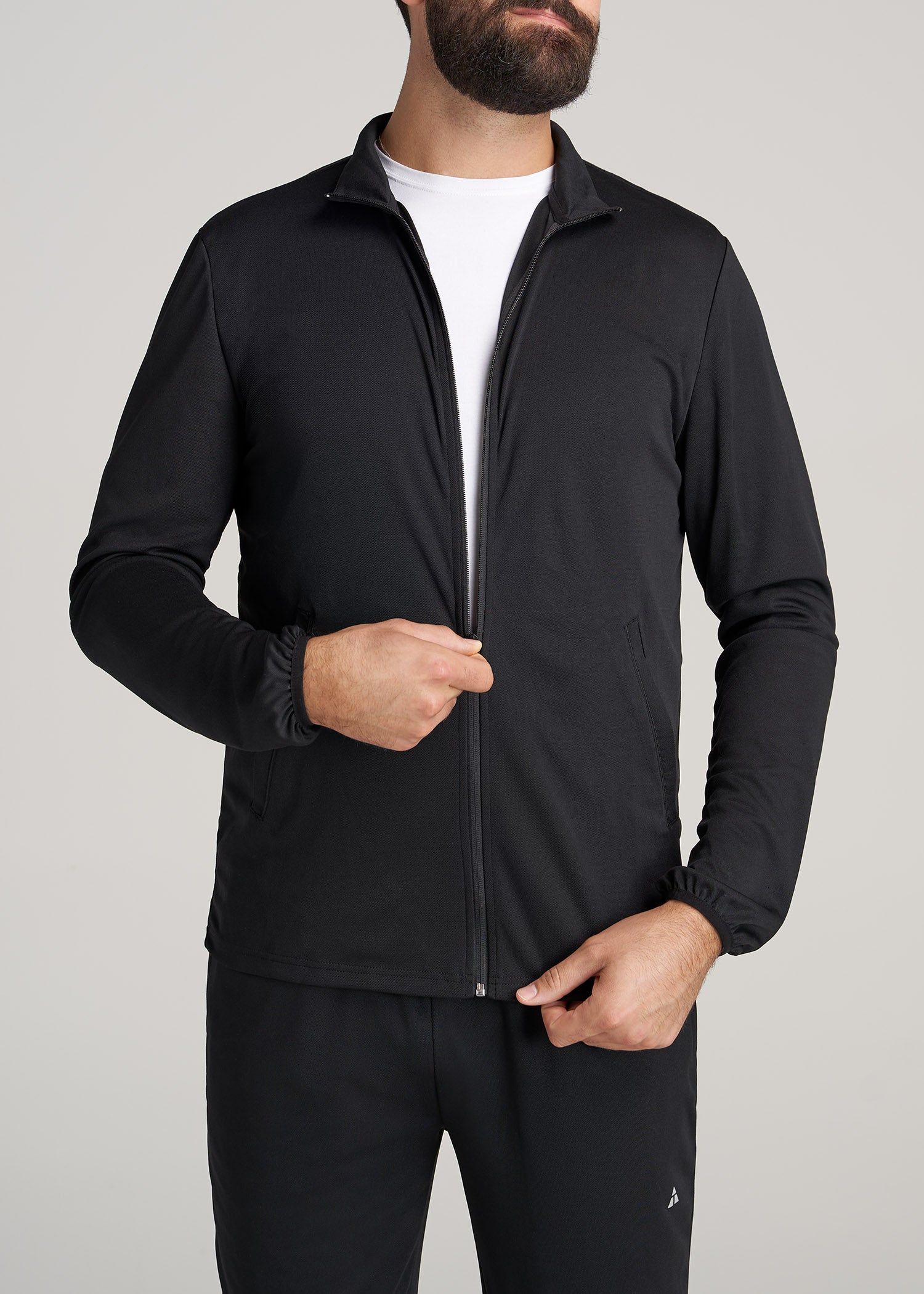 A.T. Performance Light Weight Jacket in Black - Tall Men's Jacket sold by American Tall