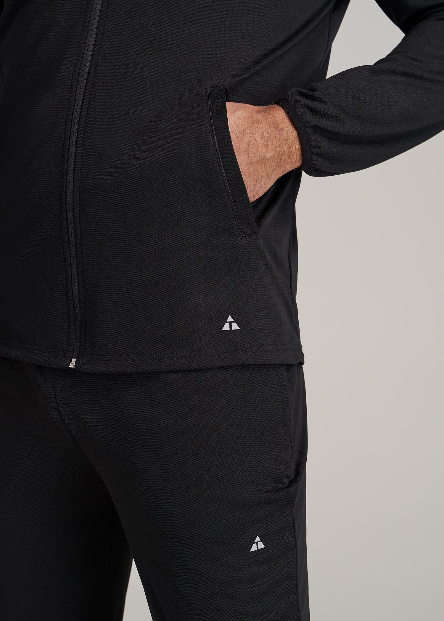 A.T. Performance Light Weight Jacket in Black - Tall Men's Jacket sold by American Tall product image thumbnail 2