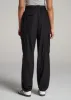 High Rise Cargo Parachute Pants for Tall Women in Black sold by American Tall