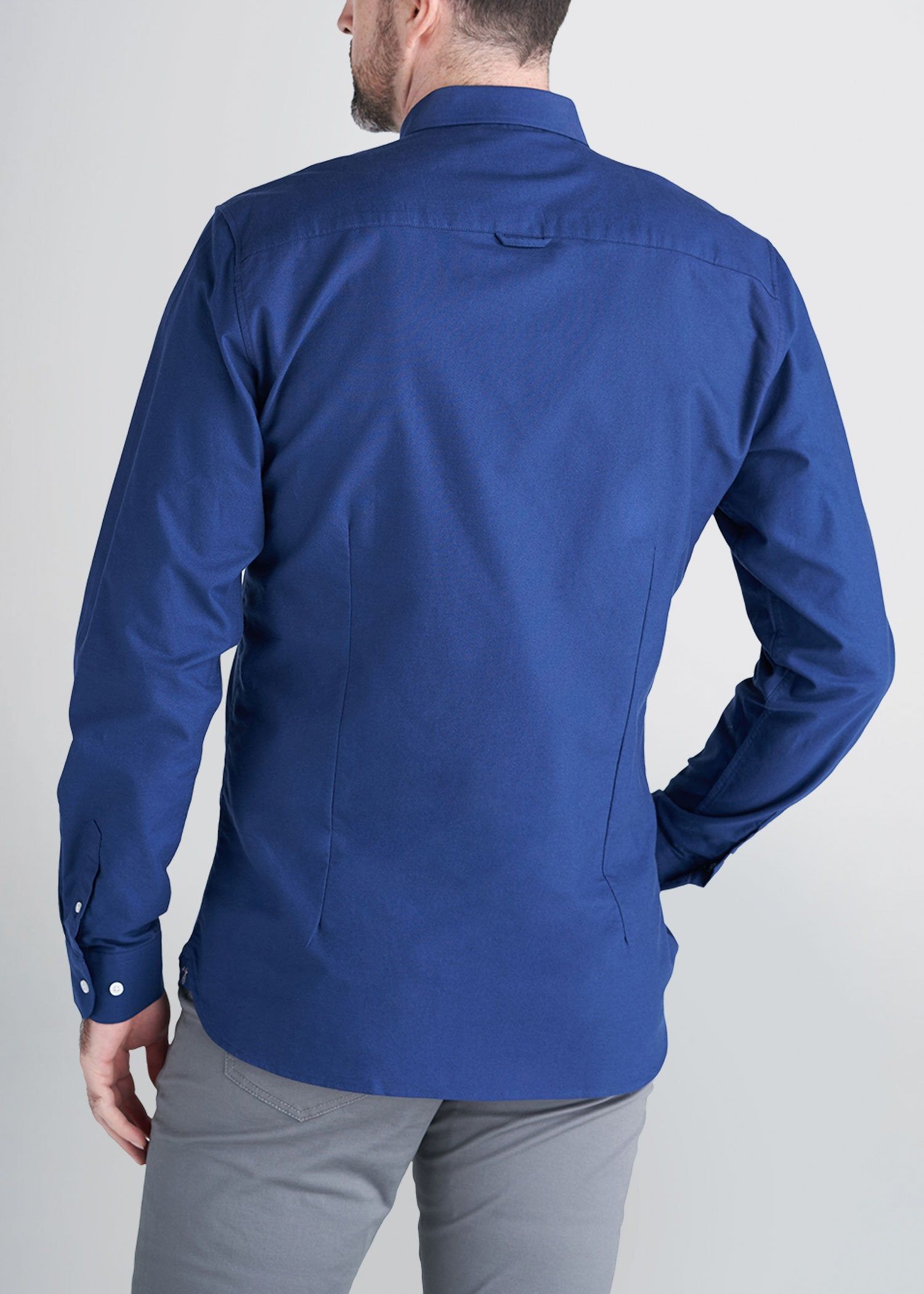 The Washed Oxford: Mens Tall Button Down Shirts in Cobalt Blue sold by American Tall product image thumbnail 5