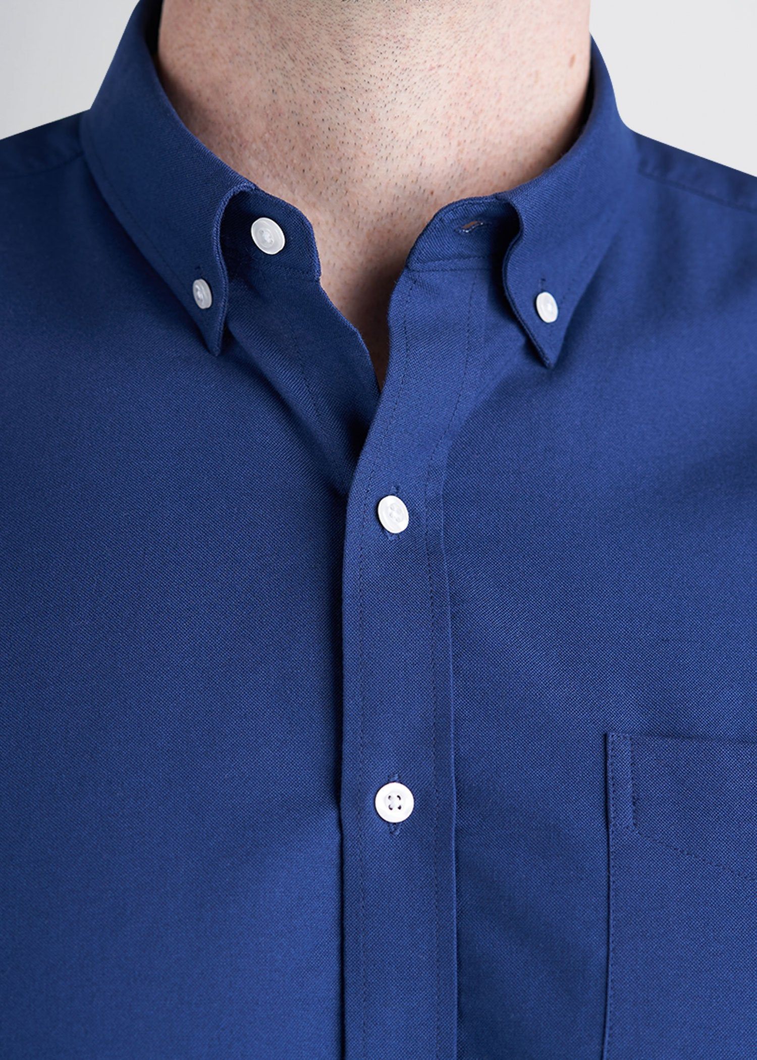 The Washed Oxford: Mens Tall Button Down Shirts in Cobalt Blue sold by American Tall product image thumbnail 2