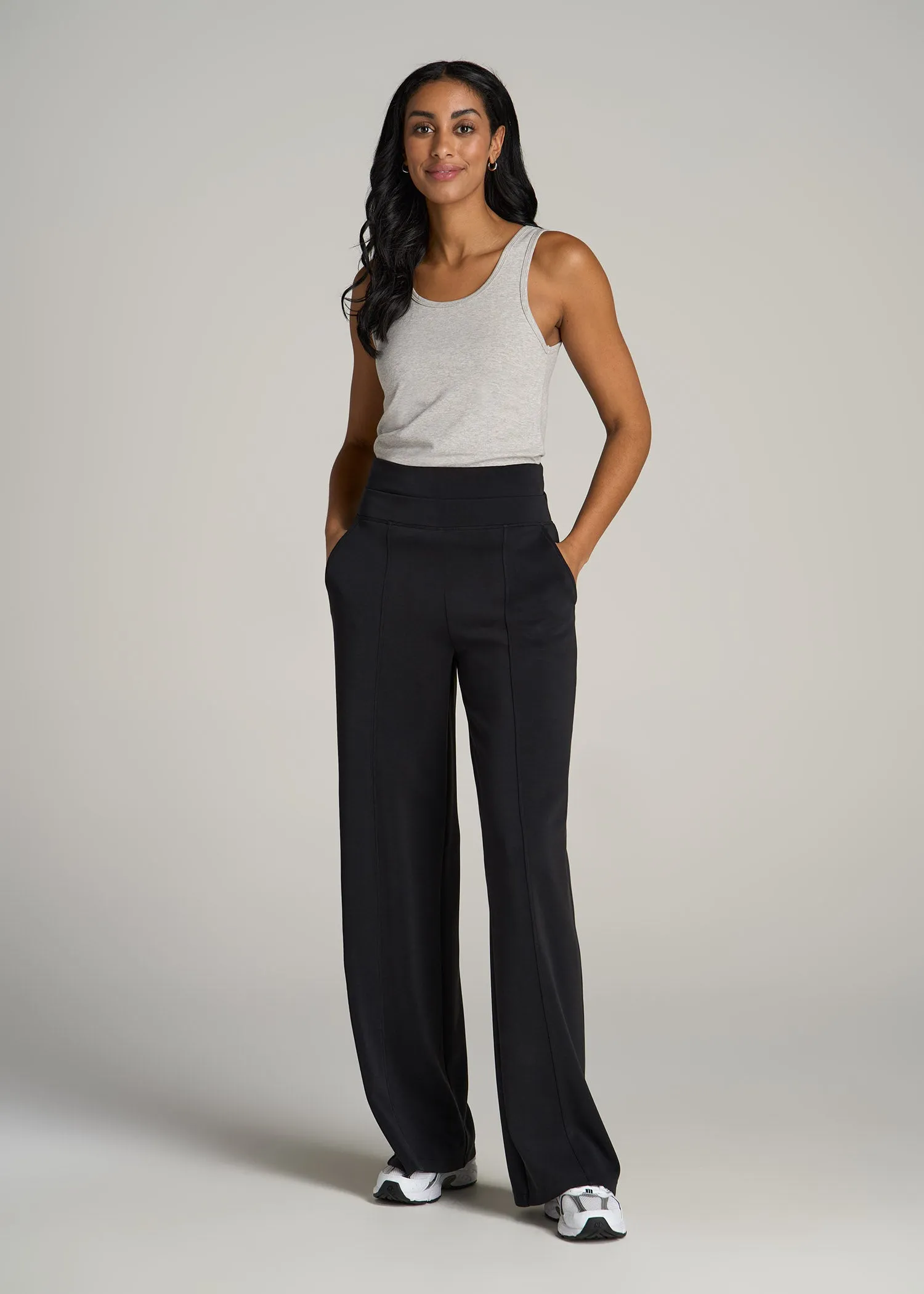 Slim Fit Jersey Tank Top for Tall Women in Grey Mix sold by American Tall product image thumbnail 4