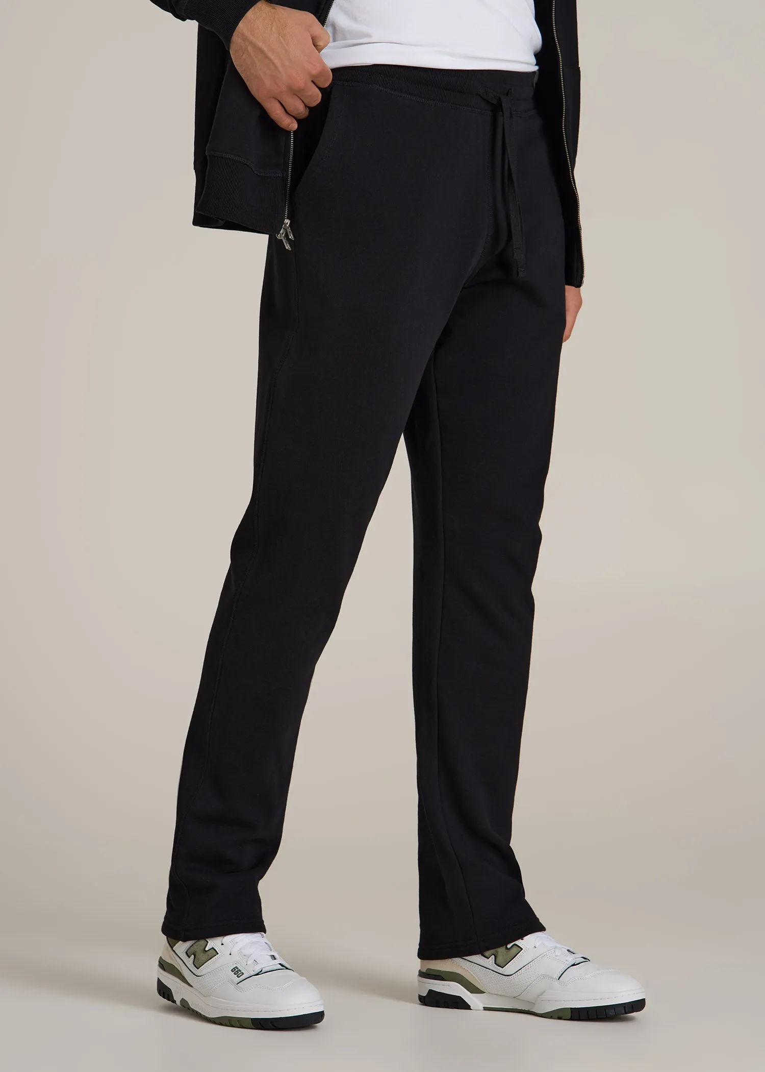 Wearever 2.0 Fleece Straight Leg Sweatpants for Tall Men in Black sold by American Tall product image thumbnail 3