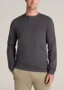 Pima Stretch Knit Henley Shirt for Tall Men in Iron Grey sold by American Tall