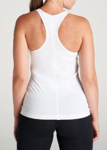 Racerback Tank Top in White - Extra-Long Women's Tanks sold by American Tall