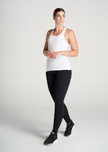 Racerback Tank Top in White - Extra-Long Women's Tanks sold by American Tall