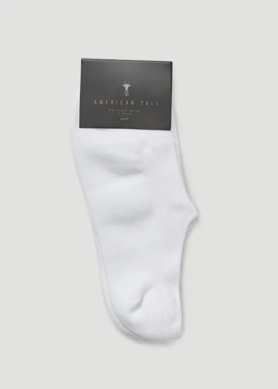 Women's No-Show Socks (X-Large Size: 10-13) | White 3 Pack sold by American Tall