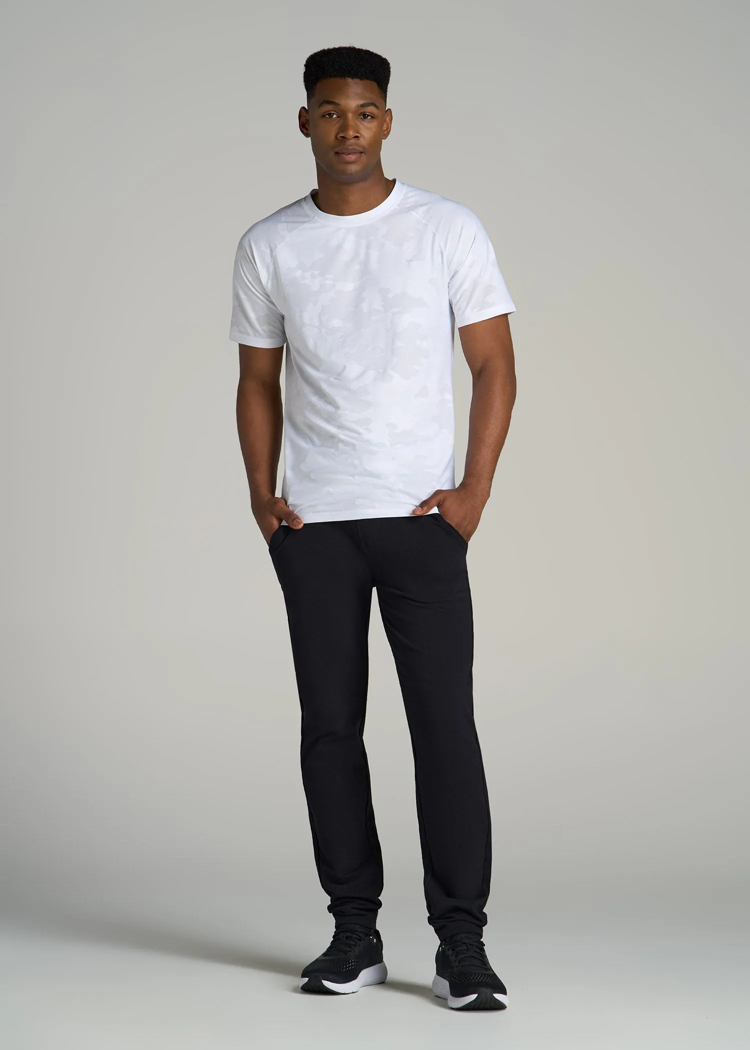 Raglan Training T-Shirt for Tall Men in White sold by American Tall product image thumbnail 4