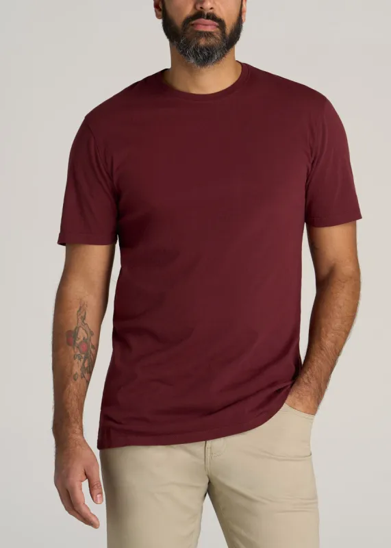LJ&S Men's Tall REGULAR-FIT Crew Neck Tee in Sumac Red sold by American Tall