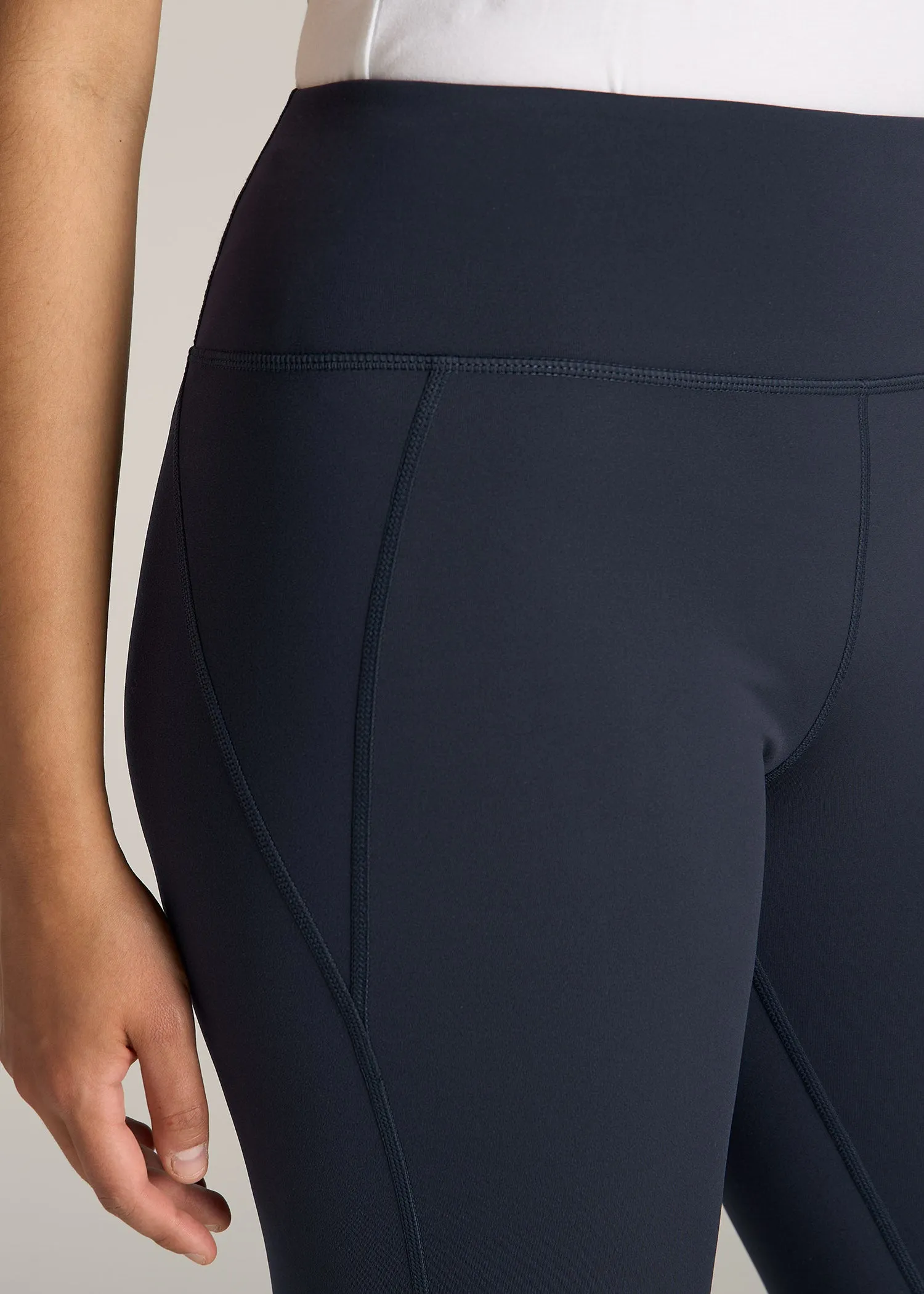Fleece-Lined Leggings for Tall Women in Navy sold by American Tall product image thumbnail 5