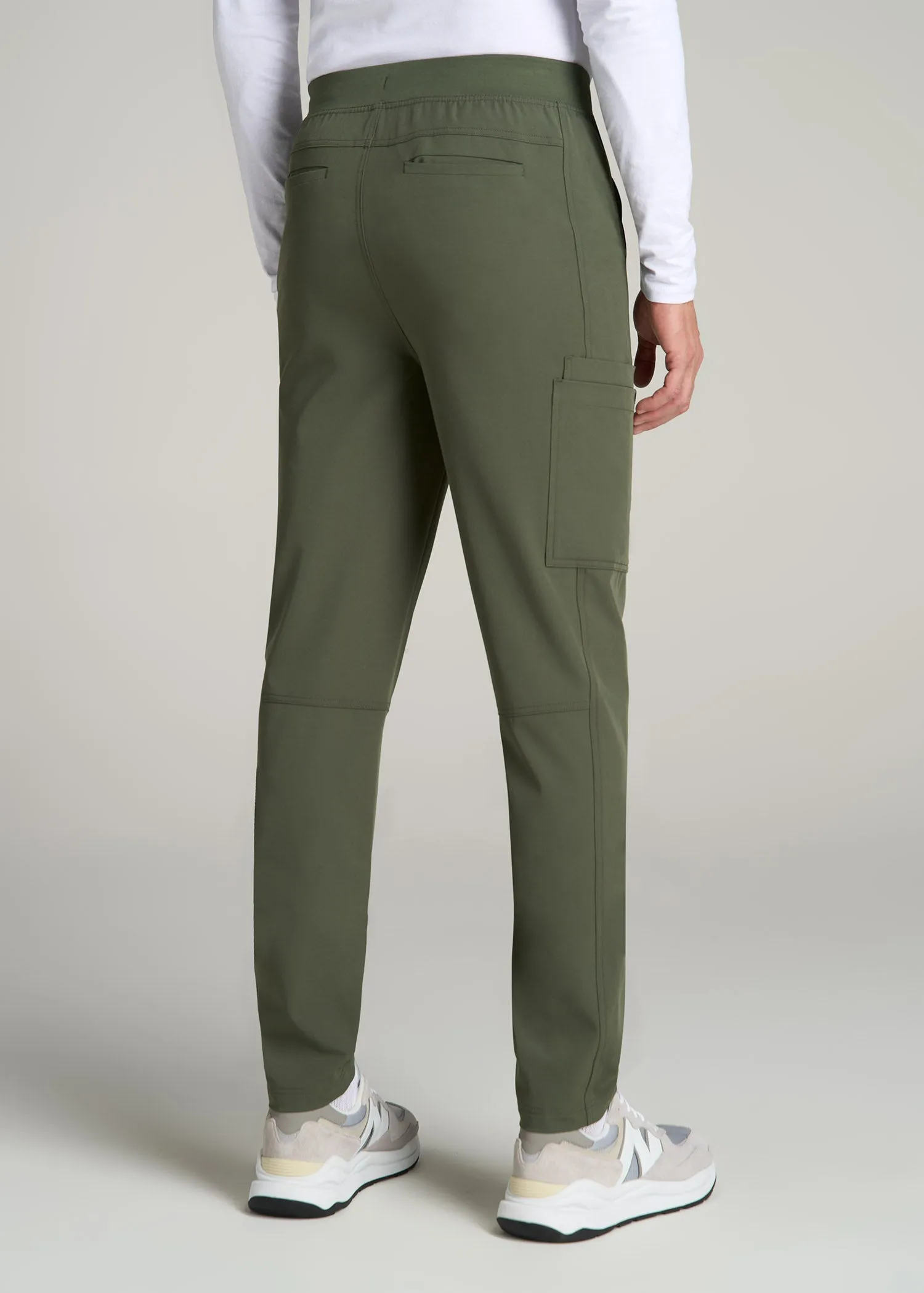 Cargo Scrub Pants for Tall Men in Clover Green sold by American Tall product image thumbnail 4