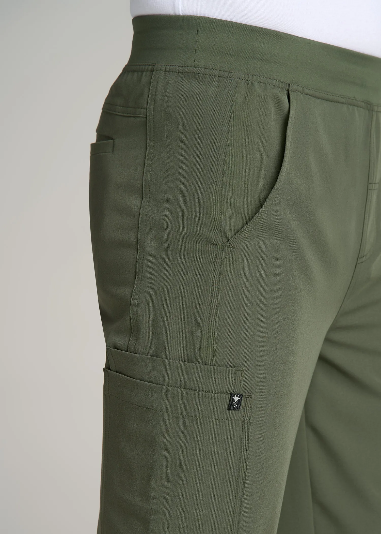 Cargo Scrub Pants for Tall Men in Clover Green sold by American Tall product image thumbnail 5