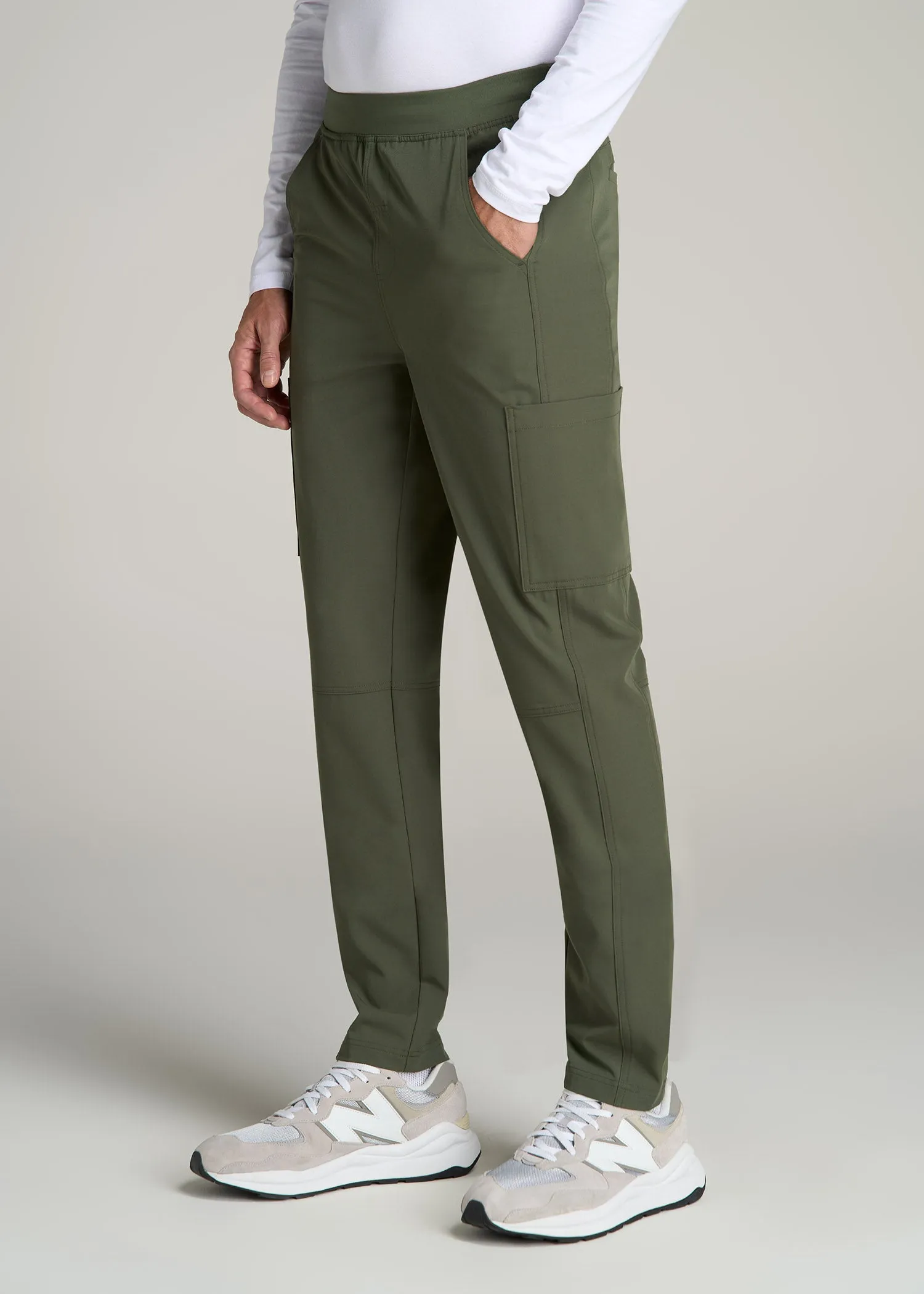 Cargo Scrub Pants for Tall Men in Clover Green sold by American Tall product image thumbnail 3