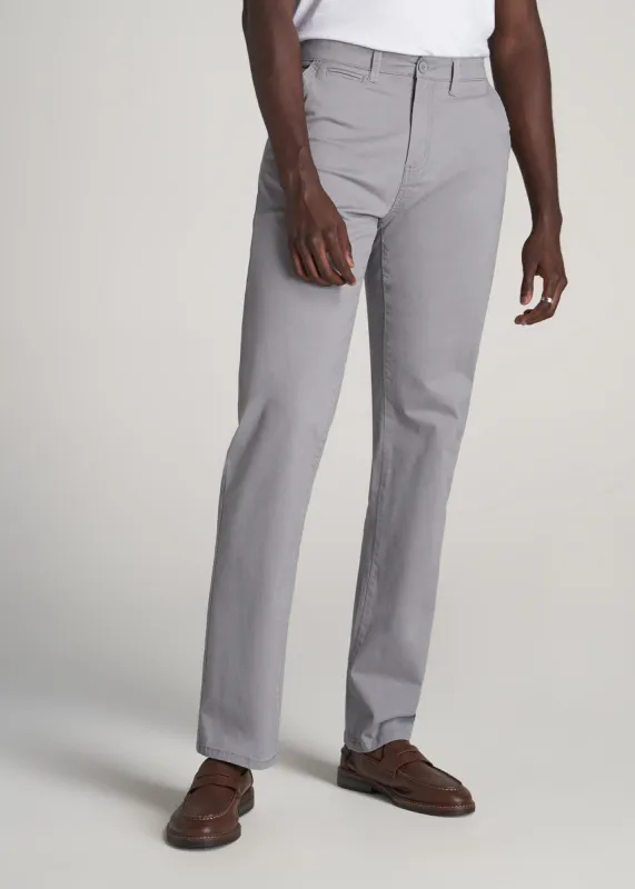 J1 STRAIGHT Leg Chinos for Tall Men in Pebble Grey sold by American Tall