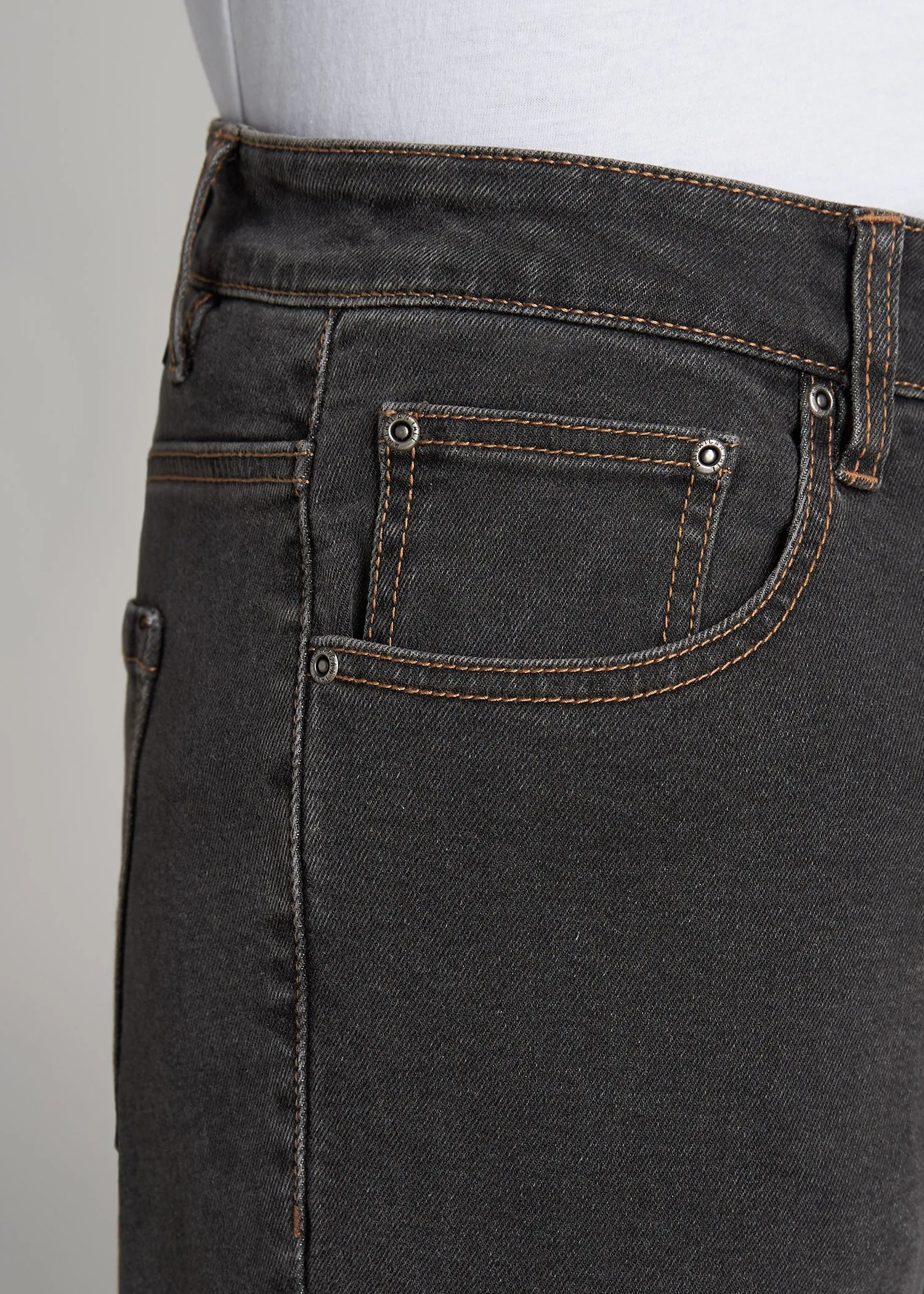 Carman TAPERED Jeans for Tall Men in Dark Grey Denim sold by American Tall product image thumbnail 2