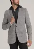 Hooded Bib Blazer for Tall Men in Chocolate and Black Houndstooth sold by American Tall