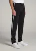 Athletic Stripe Pants for Tall Men in Black sold by American Tall