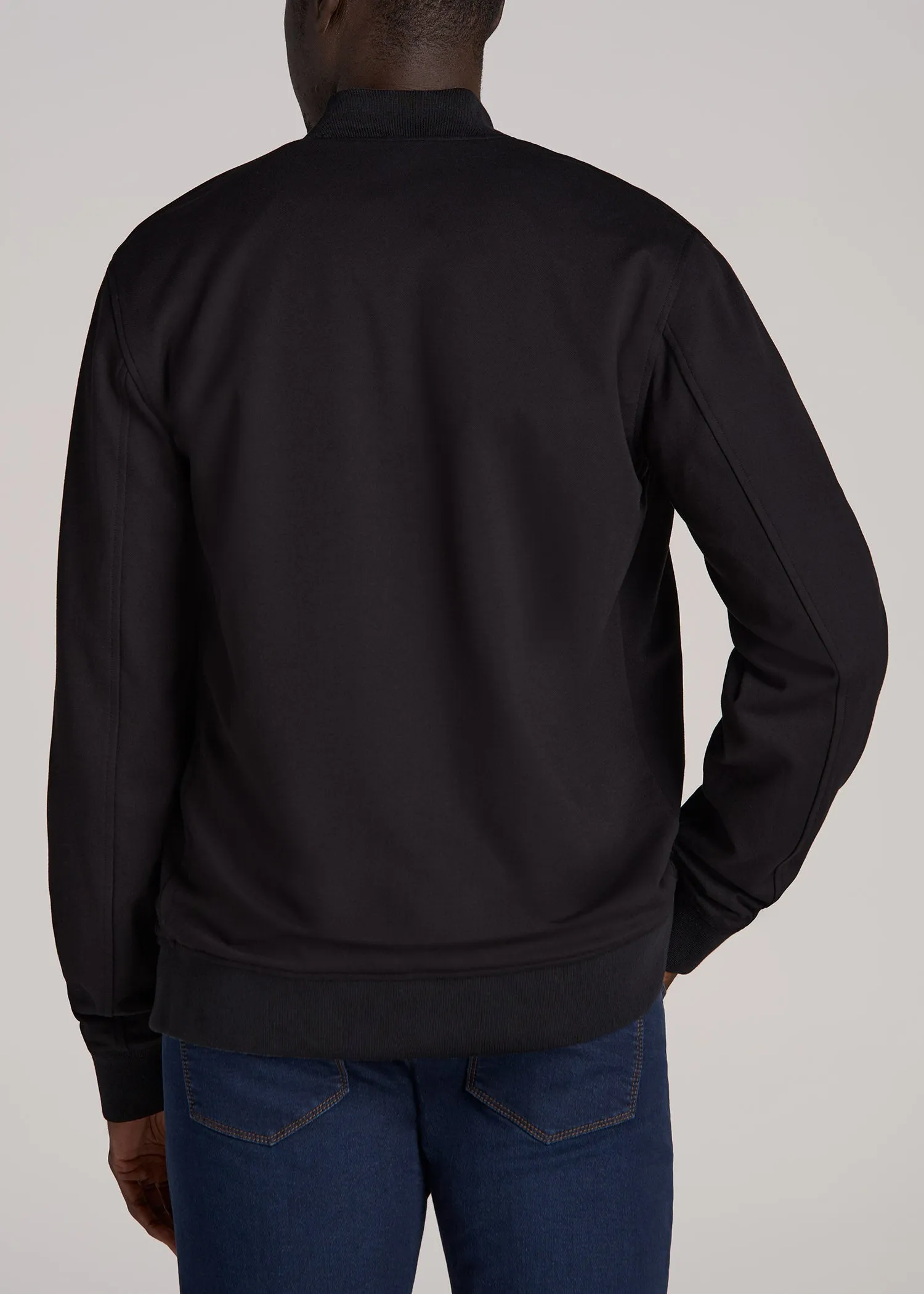 Reversible Bomber Jacket for Tall Men in Fossil Grey and Black sold by American Tall product image thumbnail 4
