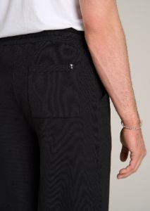 Wearever Garment-Dyed French Terry Sweat Shorts for Tall Men in Black sold by American Tall
