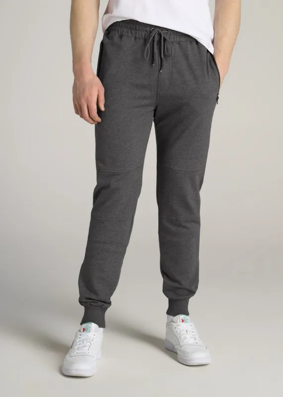 Wearever French Terry Joggers for Tall Men in Charcoal Mix sold by American Tall