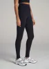 Balance High-Rise Leggings for Tall Women in Ribbed Black sold by American Tall