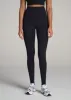 Balance High-Rise Leggings for Tall Women in Ribbed Black sold by American Tall